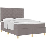 vidaXL Postelja z vzmetnico z vzmetnico Taupe 140 x 200 cm blago, (5000128465) Cene