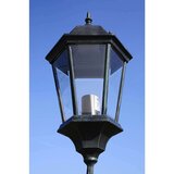 vidaXL Vrtna stupna svjetiljka 3-lanterne 230 cm tamno zelena/crna | shoptok.hr