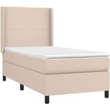  Krevet s oprugama i madrac cappuccino 80x200 cm od umjetne kože | shoptok.hr