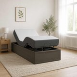  Električni podesivi okvir kreveta Siva 200 x 90 x 33,5 cm Čelik Cijene