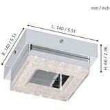 Eglo fradelo zidna/stropna/1, led, 1x4w, krom/kristal | shoptok.hr