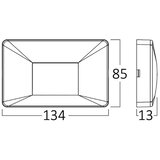 Braytron zidna rasvjeta led 3W 160lm 3000K IP65 vekta-b wls bijela četvrtasta | shoptok.hr