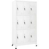  s ključem i 9 pretinaca čelični 90 x 45 x 180 cm sivi | shoptok.hr