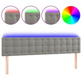 LED uzglavlje svjetlosivo 180x5x78/88 cm baršunasto | shoptok.hr