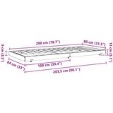  Konstrukcija postelje Voskast rjav 80 x 200 cm, (5000121590) | Shoptok.si