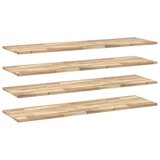 vidaXL Plutajuće police 4 kom 160x40x2 cm Neobrađeno puno drvo akacije - Prirodna 160 x 40 x 2 cm 4 1 | shoptok.hr