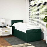 Box spring krevet s madracem tamnozeleni 80 x 200 cm baršunasti | shoptok.hr