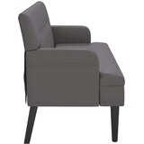  Klupa s naslonom siva 112 x 65 5 x 75 cm od umjetne kože | shoptok.hr