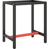 vidaXL Okvir za radni stol mat crni i mat crveni 70x50x79 cm metalni Cijene