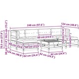  Set lounge namještaja za vrt 7 pcs Vosak Smeđa Masivna borovina - Vosak smeđa bor | shoptok.hr
