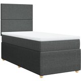 Maison Chic Box spring postelja - Vzmetna postelja z vzmetnico temno siva 100x200 cm blago SL17587, (21894520) | Shoptok.si