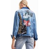 Desigual Prehodna jakna bež / moder denim / rdeča / bela | Shoptok.si
