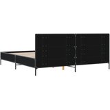  Okvir za krevet crni 180 x 200 cm konstruirano drvo i metal | shoptok.hr