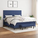 The Living Store Box spring postelja z vzmetnico modra 180x200 cm blago - Box Spring Postelja, (21438590) | Shoptok.si