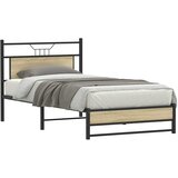 Maison Chic Posteljni okvir - Enojna postelja - Postelja za odrasle brez vzmetnice hrast 100x190 cm inženirski les-J11876, (21768869) | Shoptok.si