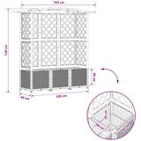  Povišeni krevet s mrežom i krovom Svjetlosiva 163 x 40 x 138 cm | shoptok.hr