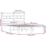 vidaXL Metalni okvir kreveta bez madraca boja hrasta sonome 140x200 cm | shoptok.hr