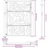 vidaXL Vrtna vrata 105x130 cm otporni čelični plameni dizajn | shoptok.hr