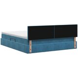  Krevet s od storage Tamno plava 160 x 200 cm Baršun | shoptok.hr