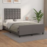 Posteljni okvir z vzglavjem siva 120x200 cm umetno usnje, (20788365) Cene