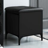 vidaXL Klupa za pohranu crna 42 x 42 x 45 cm od konstruiranog drva Cijene