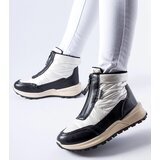 Gemre White insulated snow boots with a zipper Ritter | Shoptok.si