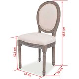  Jedilni stoli 2 kosa krem blago | Shoptok.si