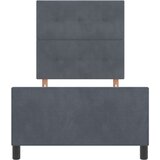  Krevet Tamnosiva 80x200 cm Baršun | shoptok.hr