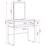  Toaletni stol Dimljeni hrast 81 x 40 x 131 cm Konstruirano drvo | shoptok.hr