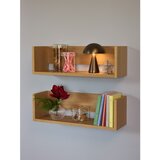 Hübsch Polica v hrastovem dekorju v naravni barvi 64 cm Gap – | Shoptok.si
