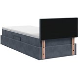  s od storage s uzglavljem Tamnosiva 100 x 200 cm Baršun | shoptok.hr