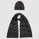 Karl Lagerfeld Šali & Rute KLJ MONOGRAM SCARF BEANIE Črna | Shoptok.si
