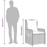  5-dijelni vrtni blagovaonski set od poliratana s jastucima bež | shoptok.hr