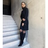 Gemre Shiny black turtleneck midi dress Kusama | shoptok.hr
