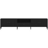 TV Kabal s Ladicom Crna Hrast 200x25x44 cm Konstruirano drvo | shoptok.hr