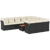  11-dijelni set vrtnih sofa od poliratana s jastucima crni | shoptok.hr