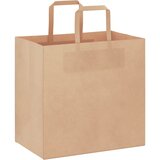  Papirnate vrećice 250 kom s ručkama smeđe 26x17x25 cm | shoptok.hr