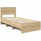  Krevetna konstrukcija s uzglavljem Sonoma hrast 80 x 200 cm | shoptok.hr