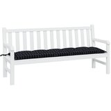  Jastuk za vrtnu klupu crni karirani 180x50x7 cm tkanina Oxford | shoptok.hr