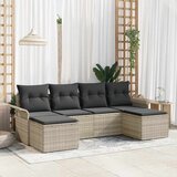  Sjedeća garnitura za vrt 6 pcs Svjetlosiva Poli ratan | Eponuda.com