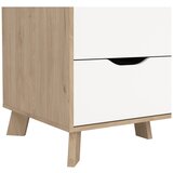 Tvilum Bijeli/u prirodnoj boji ormar u dekoru hrasta s ogledalom 147x201x58 cm Ikast – | shoptok.hr