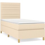 Maison Chic Box spring postelja - Vzmetna postelja z vzmetnico krem 90x190 cm blago SL167, (21890366) Cene
