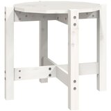 Maison Chic Klubska mizica - kavna mizica - Nizka mizica bela Ø 52,5x45 cm trdna borovina, (21754800) | Shoptok.si