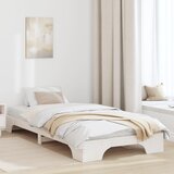 vidaXL Posteljni okvir Bela Trden borov les 90 x 190 cm Pravokoten Cene