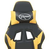  Gaming stol z oporo za noge črno in zlato umetno usnje, (21152279) | Shoptok.si