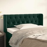  Uzglavlje s ušima tamnozeleno 103x16x78/88 cm baršunasto | shoptok.hr