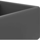 vidaXL Razkošen umivalnik kvadraten mat temno siv 41x41 cm keramika | Shoptok.si