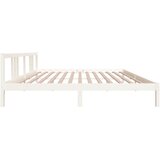  Okvir za krevet od masivnog drva bijeli 200 x 200 cm | shoptok.hr