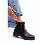 Boto Women's Low-Cut Ankle Boots on Flat Heel Black Kassona | Shoptok.si