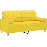  Dvosjed s ukrasnim jastucima svjetložuti 140 cm od tkanine | shoptok.hr